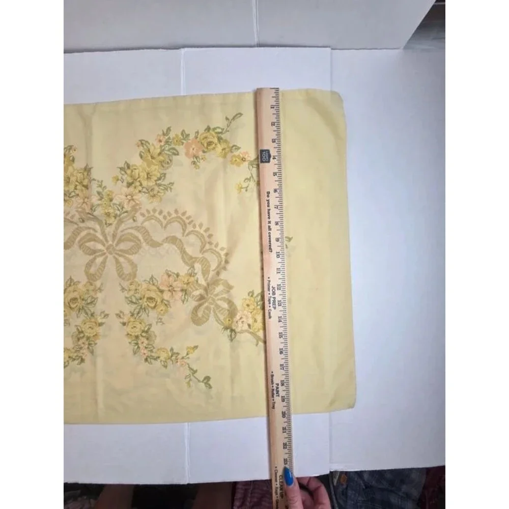 1 Vintage Yellow Floral Pillowcase